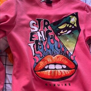 Pink Graphic Sweatshirt with Urban Style